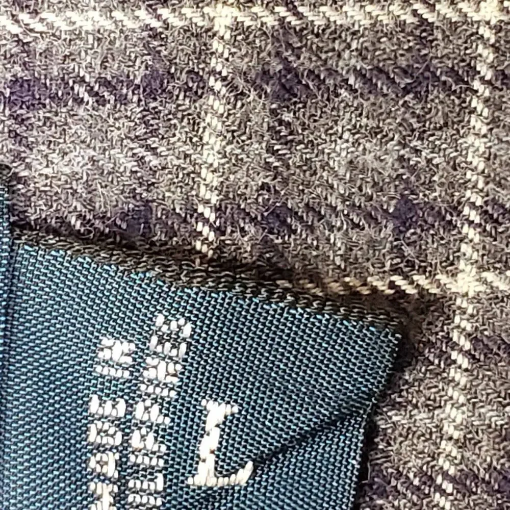 Polo Ralph Lauren Shirt Oxford Button Down Gray Plaid LS Size Large L Stanton